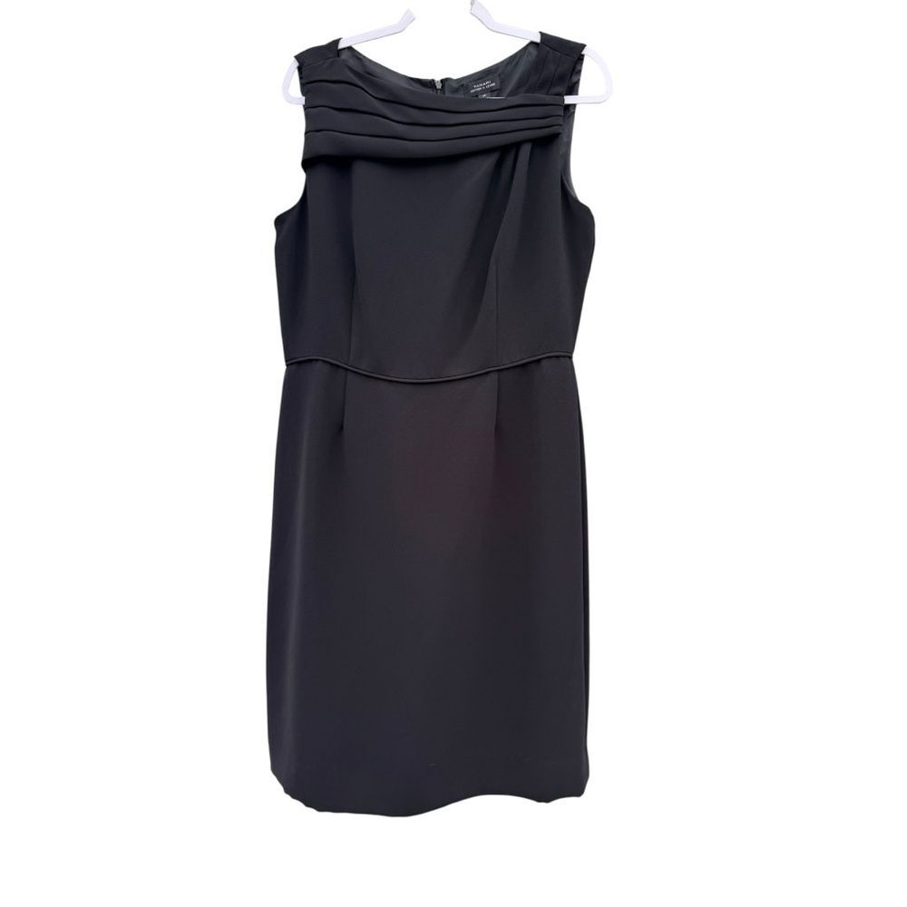 Tahari by Arthur S. Levine Black Sleeveless Cowl Neck Sheath Dress - Size 14